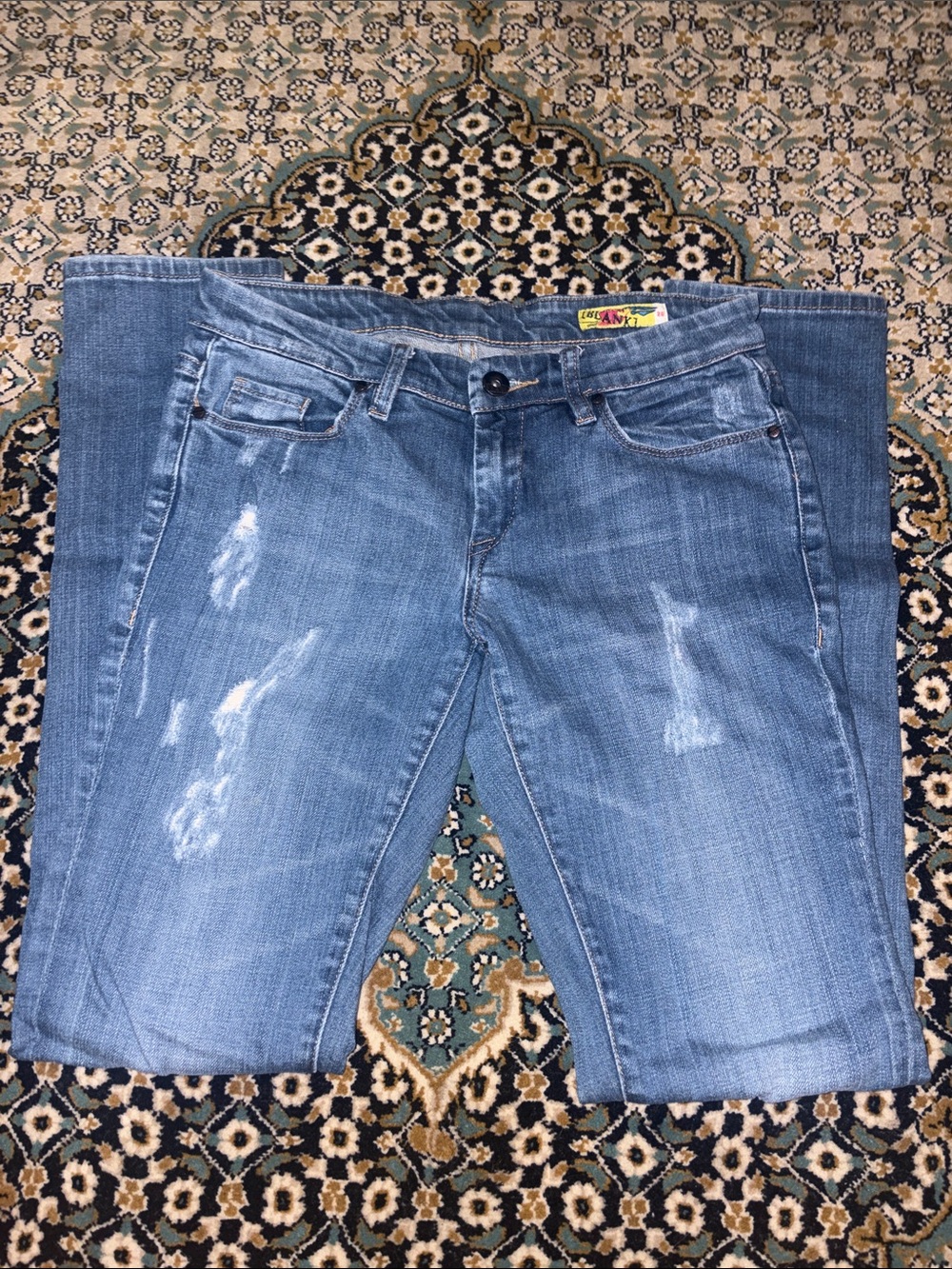 Blank NYC Women's Distressed Blue Denim Jeans